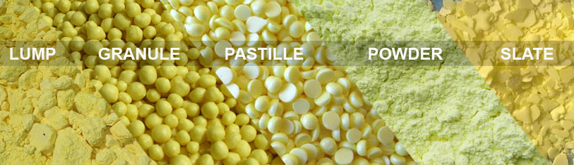 sulphur forms prilled lump pastille powder slate